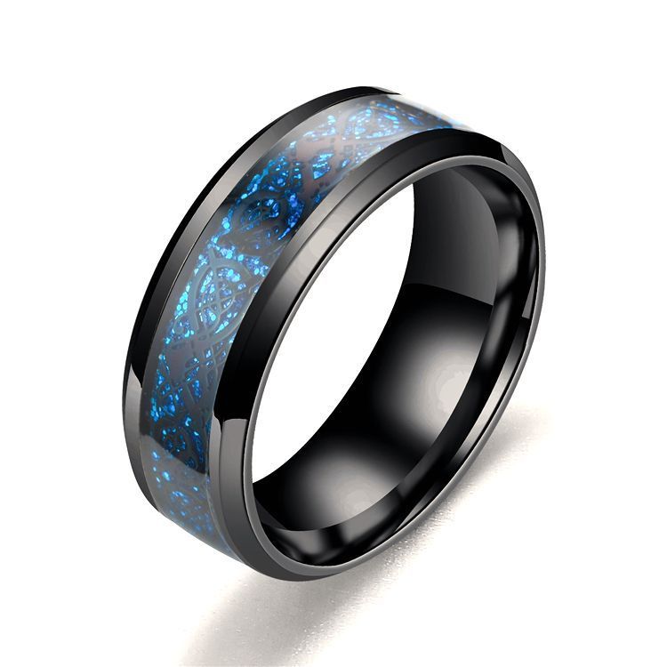 Men's Stainless Steel Dragon Pattern Ring