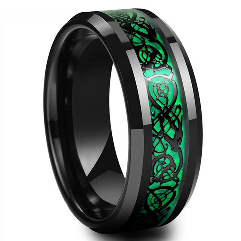 Men's Stainless Steel Dragon Pattern Ring