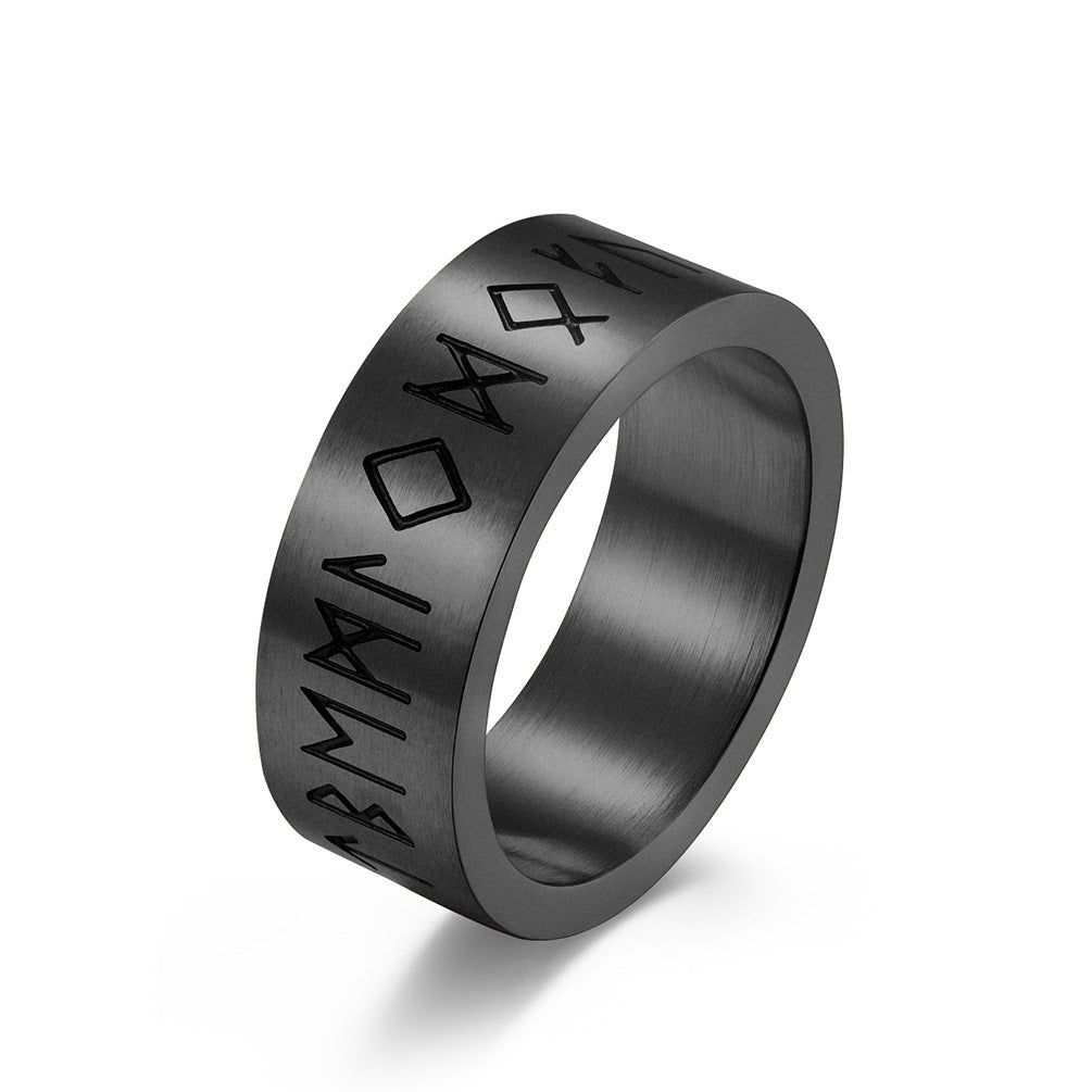 Titanium Steel Matte Brushed Men's And Women's Ring